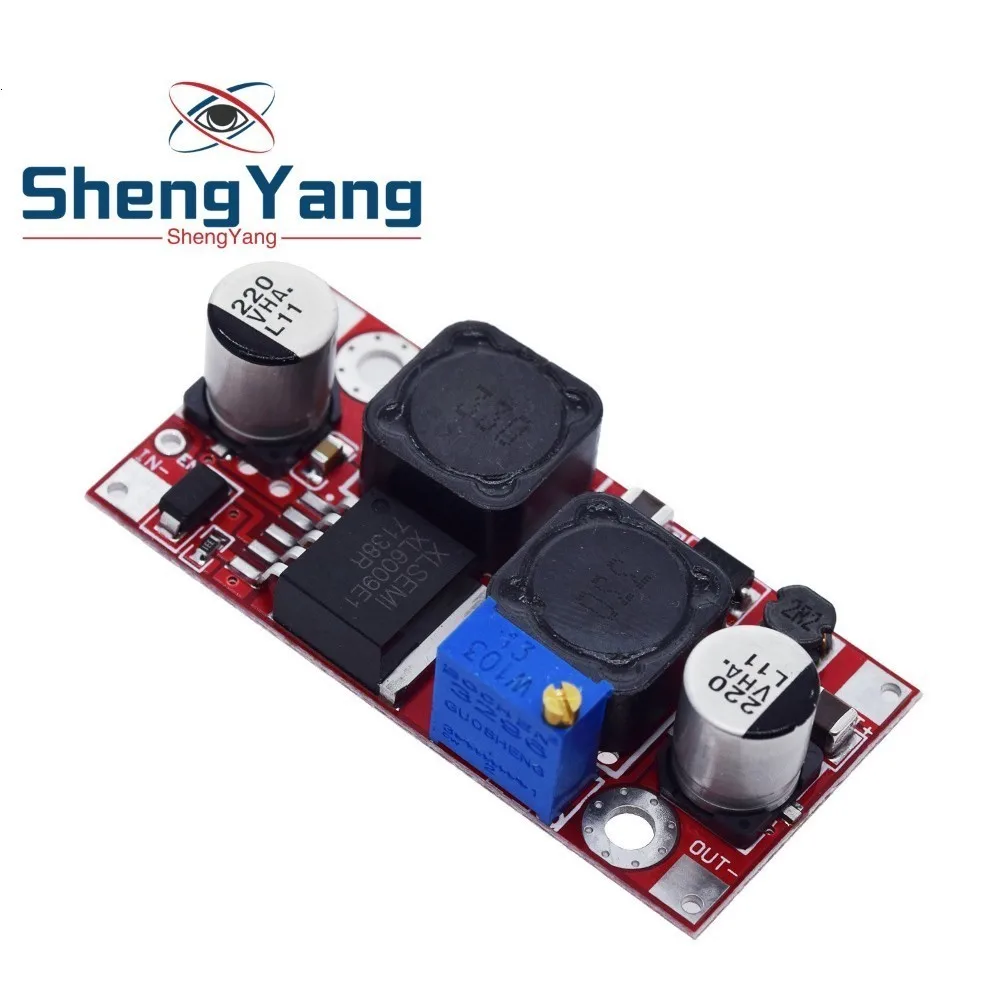 ShengYang 1 шт. повышающий понижающий DC-DC Регулируемый понижающий преобразователь XL6009 модуль питания 20 Вт 5-32 В до 1,2-35 в