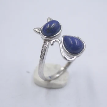 

Solid 925 Sterling Silver Ring The Widest 19mm Cat Lapis Lazuli Ring