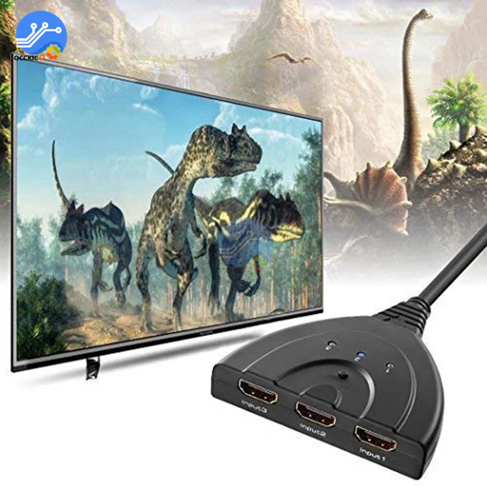 Мини 3 порта Переходник HDMI разветвитель 1080P 4K 3 в 1 выход порт концентратор HDMI переключатель для HDTV коммутатор кабель