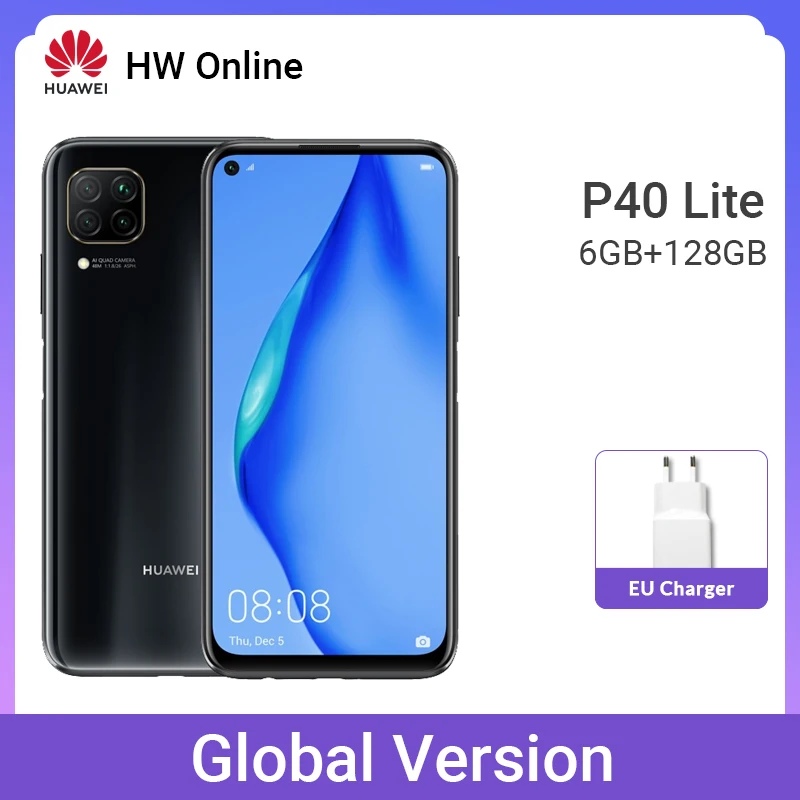 Глобальная версия Huawei P40 lite 6 ГБ 128 Гб мобильный телефон 48 МП AI камеры 16 фронтальная