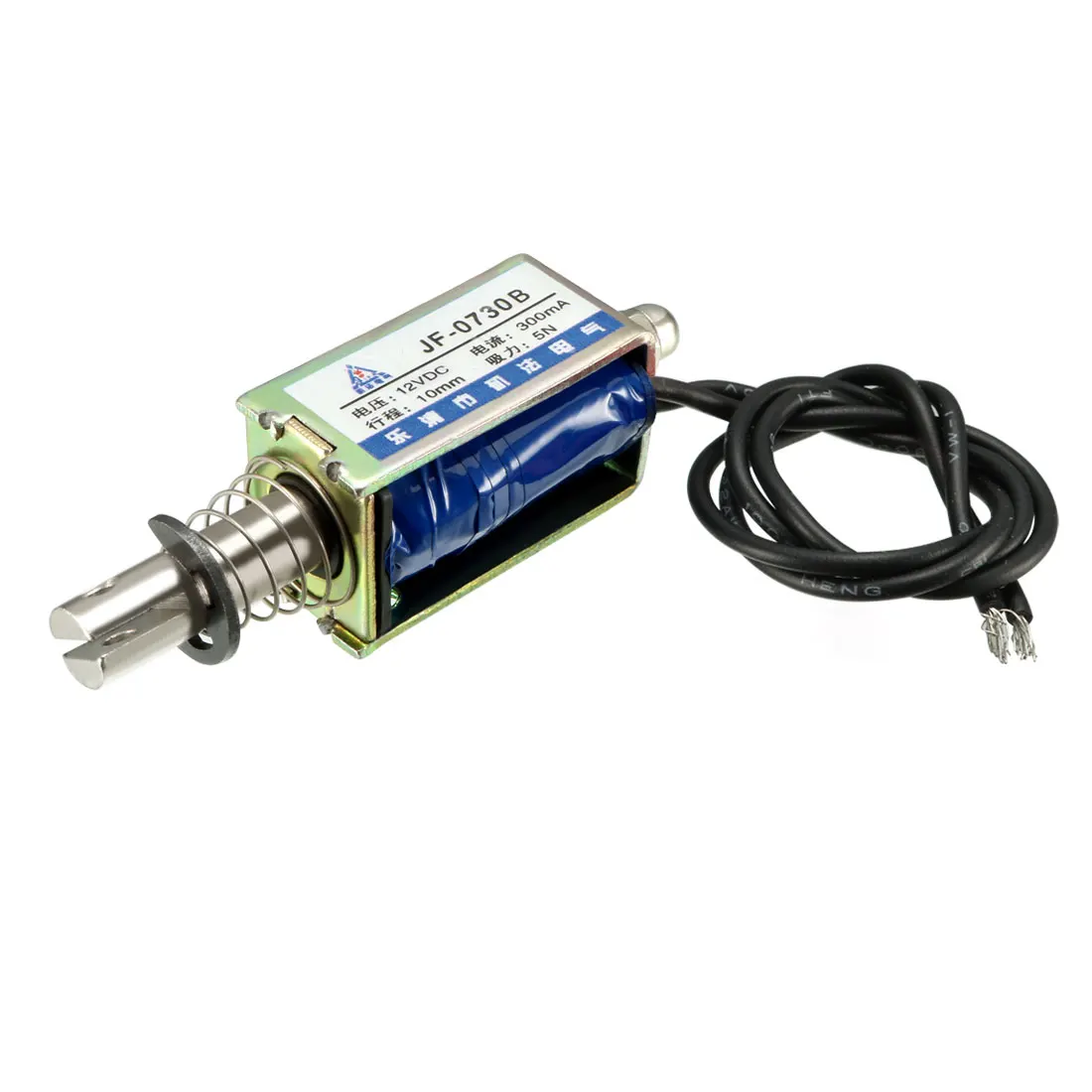 

uxcell JF-0730B DC 12V 300mA 12W 5N 10mm Pull Push Type Linear Motion Solenoid Electromagnet