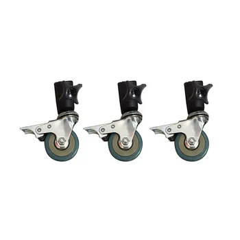 

3PCS 22mm Photo Studio Universal Caster Wheel Tripod Pulley Heavy Duty for Light Stands/Studio Boom