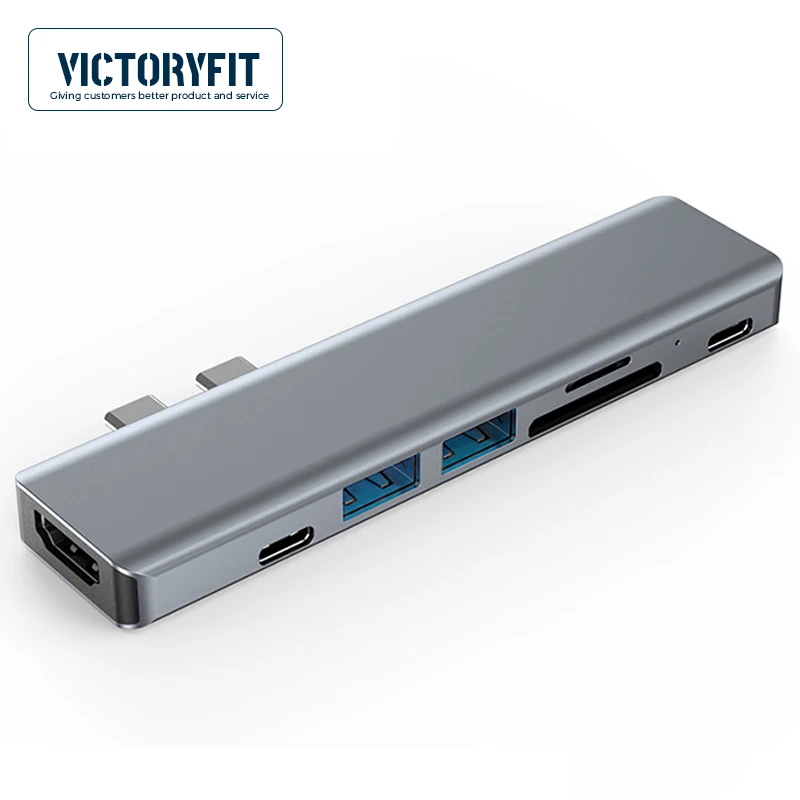 HUB USB C Splitter Type-C to HDMI-compatible 4K Adapter With USB 3.0 Port PD TF SD Card Slot for MacBook Air Pro 13 Accessories