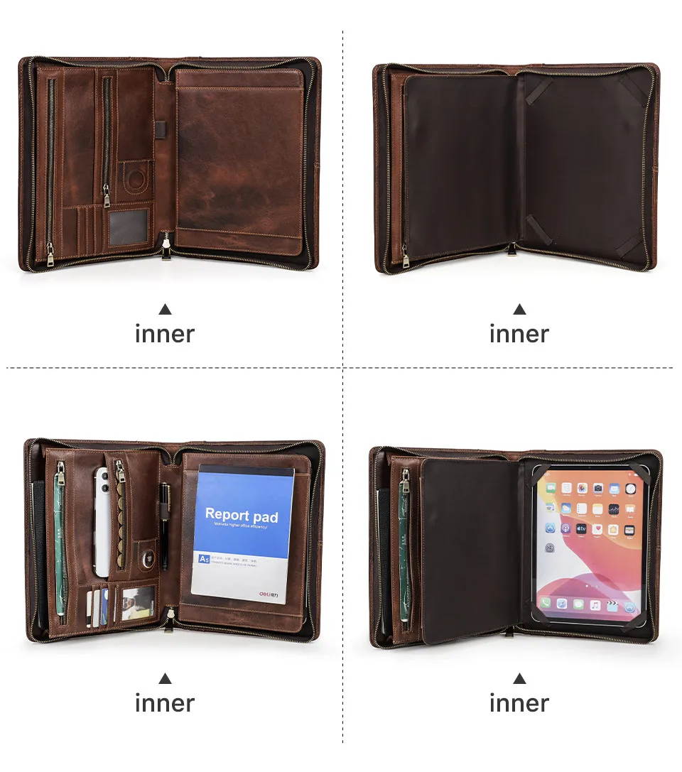 FAMÍLIA DE CONTATO-Carteira de couro para iPad,