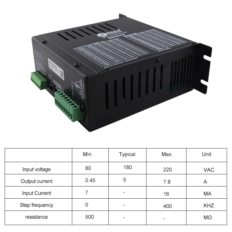 thumbnail image 2 of Leadshine Hbs1108s Driver 70~130VAC 8A AC Hybrid Servo Drive NEMA 34 Closed Loop Stepper Motor 8 0nm Cnc Control Package Stepper Servo Motor Set 2 of 14