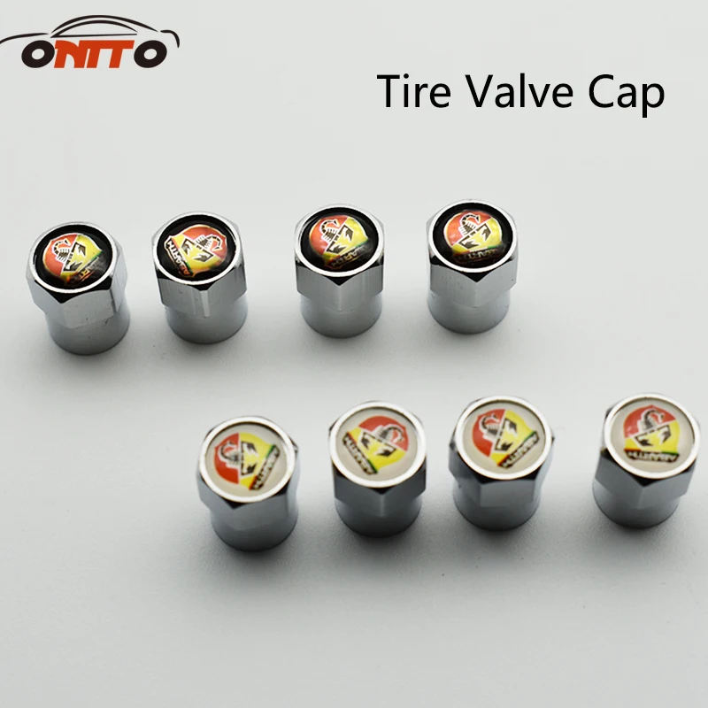 

4pcs ABARTH logo Car Wheel Tyre Valve Stem Air Valve Caps Universal for Car Bike Motorcycle Wheel Tyre Valve Caps Dust Cover
