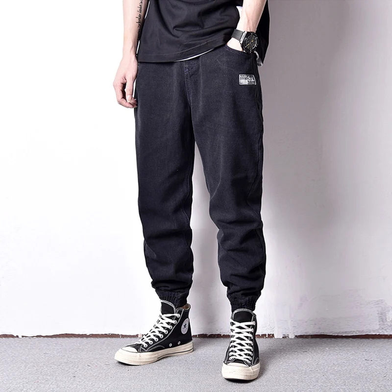 

Japanese Style Fashion Men Jeans Loose Fit Vintage Designer Denim Cargo Pants Homme Harem Joggers High Quality Hip Hop Jeans Men
