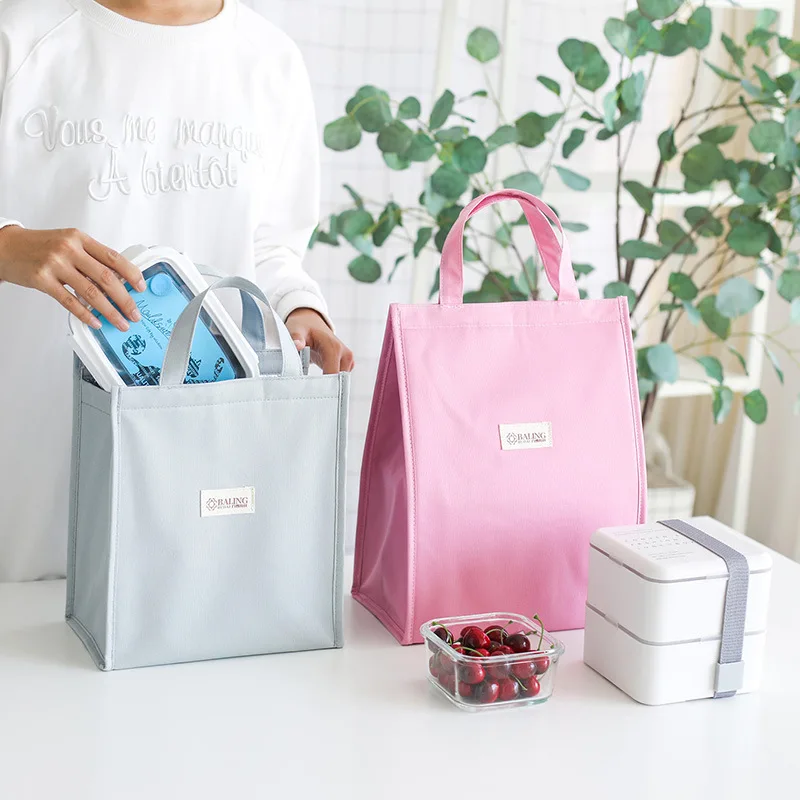 

Canva Picnic Lunch Portable Bag Insulation Fresh Food Bento Pocket Fruit Drink Organizer Preservation Hand Pouch Travel Supplies