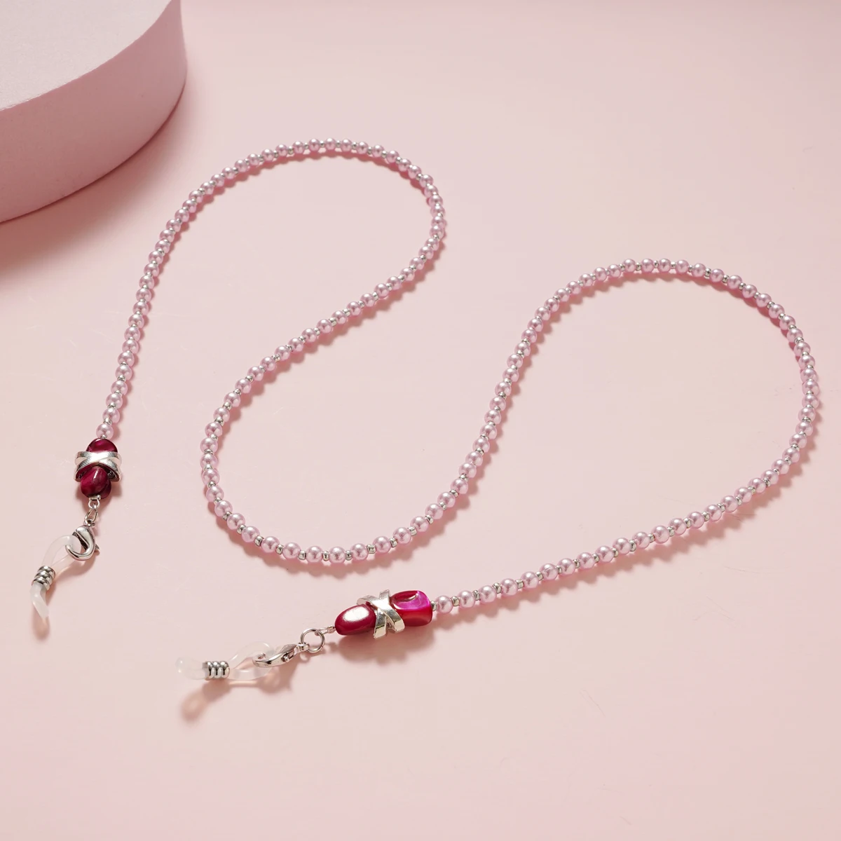 Pearl Sunglasses Chain Wearing Neck Holding Beaded Lanyard