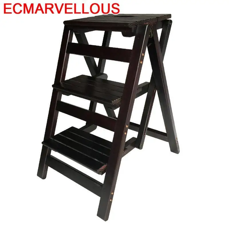 Escaleras domesticas CXLO pelda/ños Madera,Taburete de Madera 2 escalones