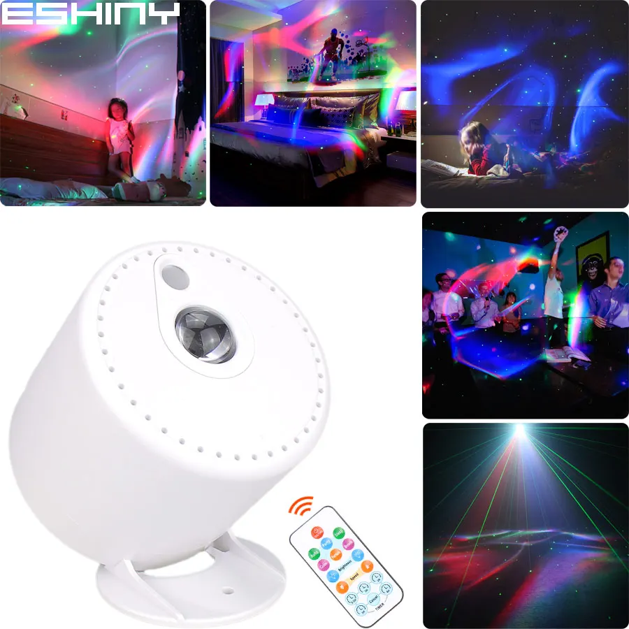 Светодиодный RGB-проектор ESHINY B222N8 перезаряжаемый аккумулятор лазерный проектор