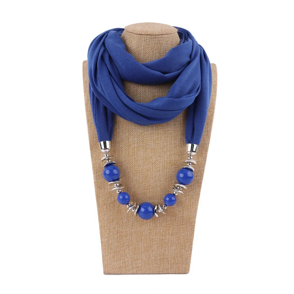 

DANIELS Multi-style Decorative Jewelry Necklace Resin Beads Pendant Scarf Women Foulard Femme Accessories Hijab Free Shipping