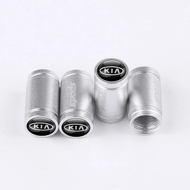 For Kia Sportage Ceed Rio Picanto Sorento Rio 3 Rio 4 K1 K2 K3 K4 4Pcs Car Tire Wheel Valve Cap Air Cover Badge Car Styling Silver