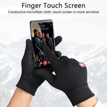 

Unisex Winter Bike Riding Gloves Touch Screen Warm Waterproof Ski Mountaineering Gloves Non-slip