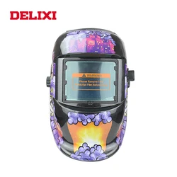 DELIXI – masque de soudage solaire à gradation automatique, batterie au Lithium, gamme réglable électrique, MIG MMA, casque 
