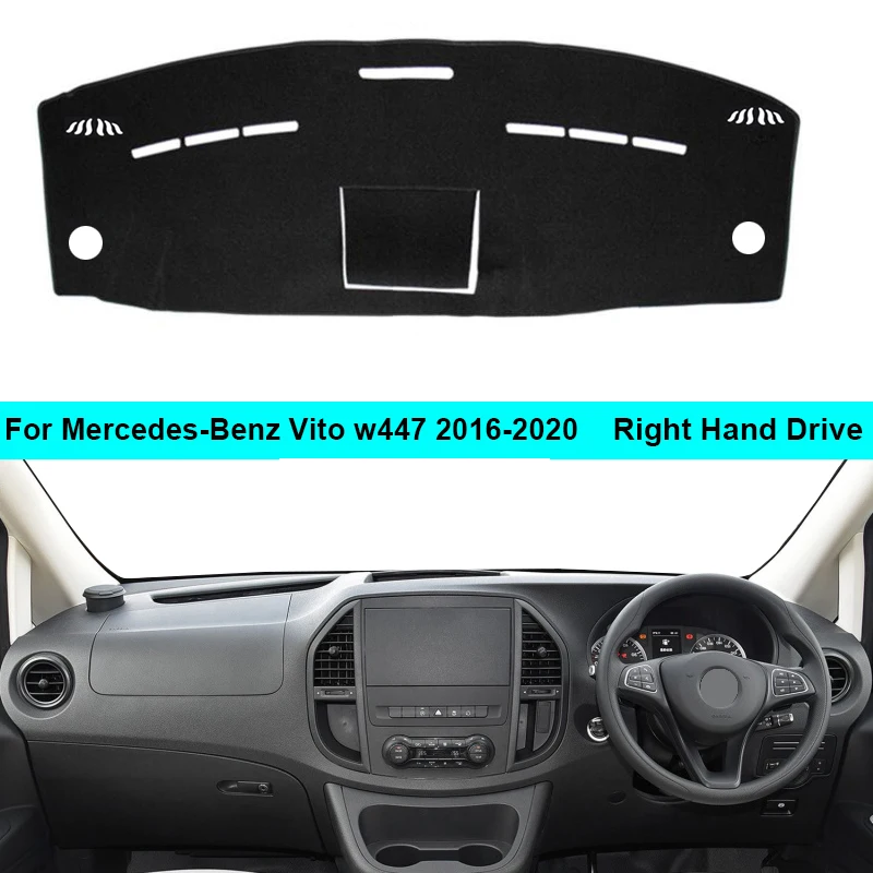 2 Layer Car Dashboard Cover Carpet Cape For Mercedes-Benz Vito w447-Auto Rug Shade Pad Carpet Dashmat