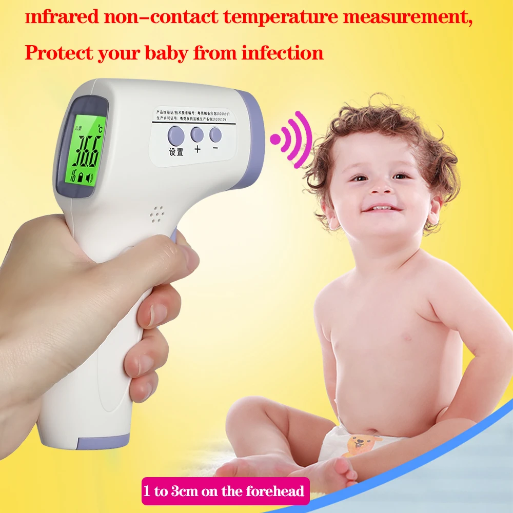 

Infrared Forehead Body Thermometer Baby Adult Digital Thermometer Gun Non-contact Body Temperature Measurement Meter