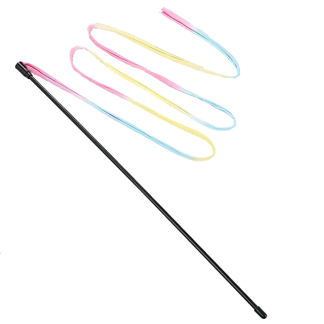 

1pc Cat Wand Toy Stick Feather Wand With Small Bell Plastic Artificial Colorful Cat Interactive Teaser Toy Supplies