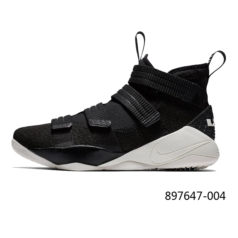 И аутентичный с LEBRON SOLDIER 11 Для мужчин Баскетбольная обувь со средним вырезом Спорт на открытом воздухе кроссовки Новое поступление 897647-005