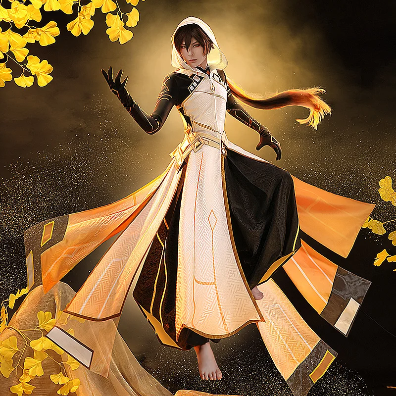 Anime Genshin Impact Zhongli Morax 제복 정장 Zhong Li Cosplay Costume 남성용 할로윈 카니발 파티 복장 2021 NEW Game