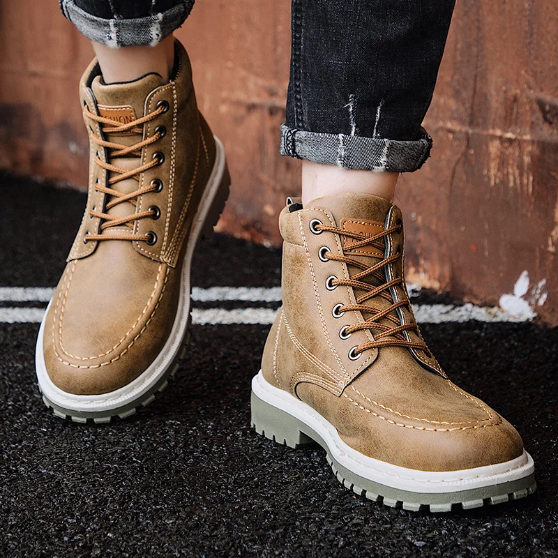 

Men Boots Autumn Early Winter Boots Men Shoes Cool Young Men Boots Fashion Street Male Footwear Single Ankle Boot rtg5