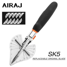 AIRAJ угол сдвига, 45 градусов до 120 градусов торцовочный резак ручные ножницы многофункциональная ПВХ PE пластиковые трубы ножницы