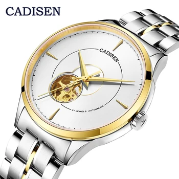 

CADISEN Mens Watches MIYOTA 82S0 Movement Mechanical Automatic Watch Men Top Brand Luxury Tourbillon Gold Watch For Men relogio