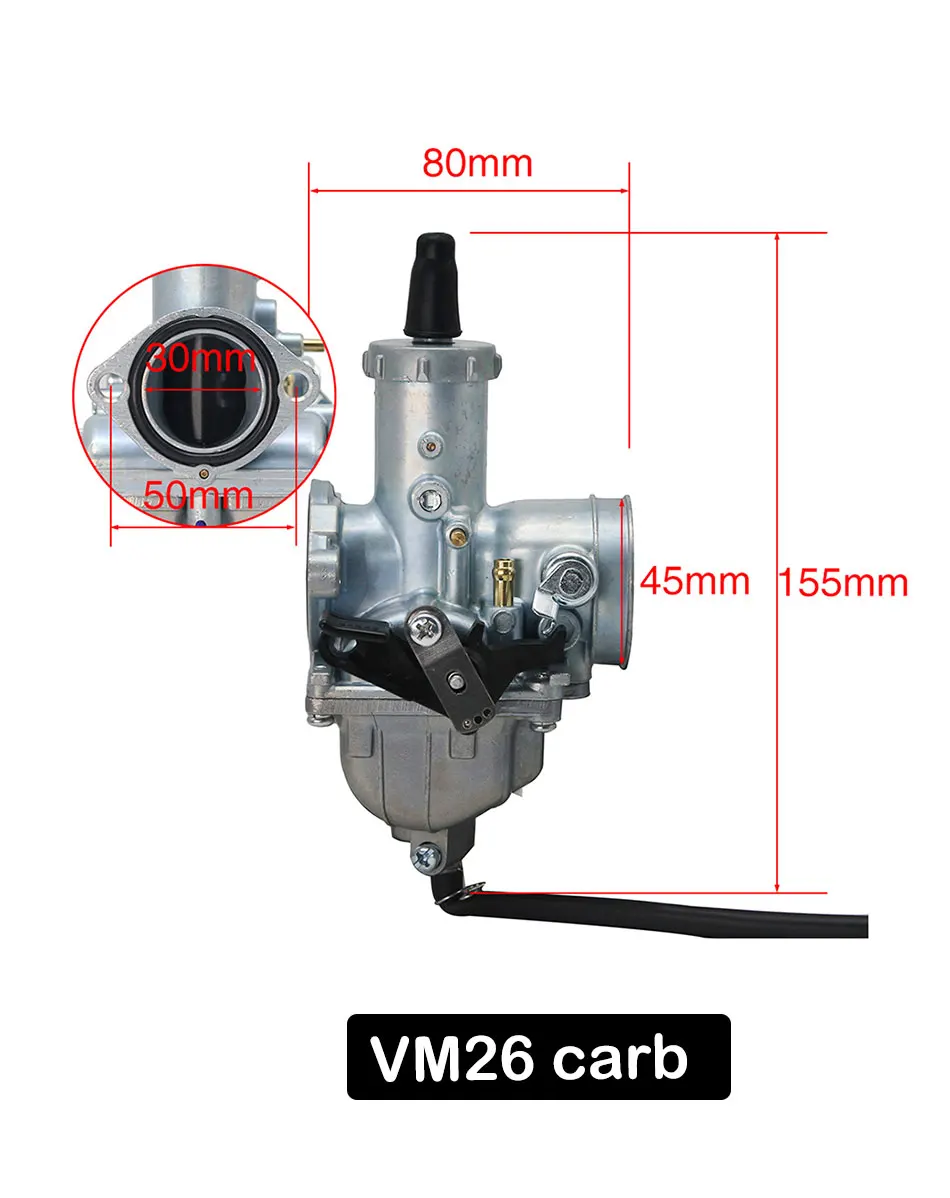 Carb do Carburador para 110cc 28mm Vm26 30mm Vm28 32mm Mikuni vm Series 125cc 200cc 250cc Quad Alconstar-vm16 19mm Vm22 26mm Vm24 8 30mm vm28 32mm mikuni vm series carb