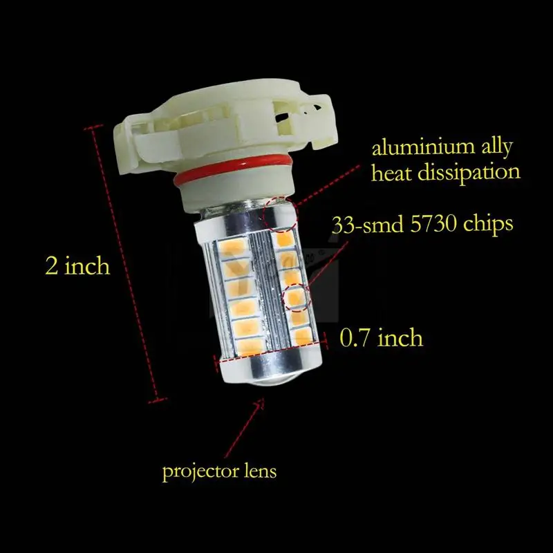 YaaGoo H16 5202 5201 фиолетовый 33SMD Автомобильная противотуманная фара светодиодная фара для грузовой машины лампы