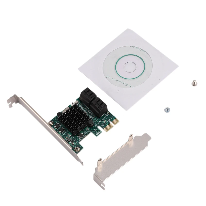 SA3004 4 порта 6G PCI-E для SATA3.0 Riser Card PCI Express для SATA 3,0 Miner SSD IPFS адаптер с большим радиатором для майнинга BTC