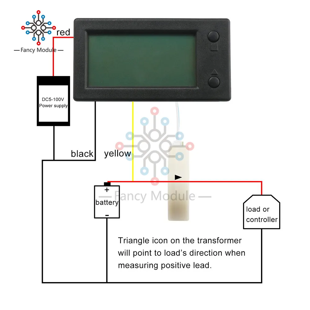 Diymore мультиметр DC 0-300 В 100A STN lcd цифровой измеритель Холла Каллен Напряжение Ток мощность энергии емкость батареи тестер w/катушка