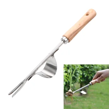 

NICEYARD Stainless Steel Weeder Seedling Transplanter Digging Puller Weeding Tool Fork Manual Hand Durable Outdoor Ergonomic