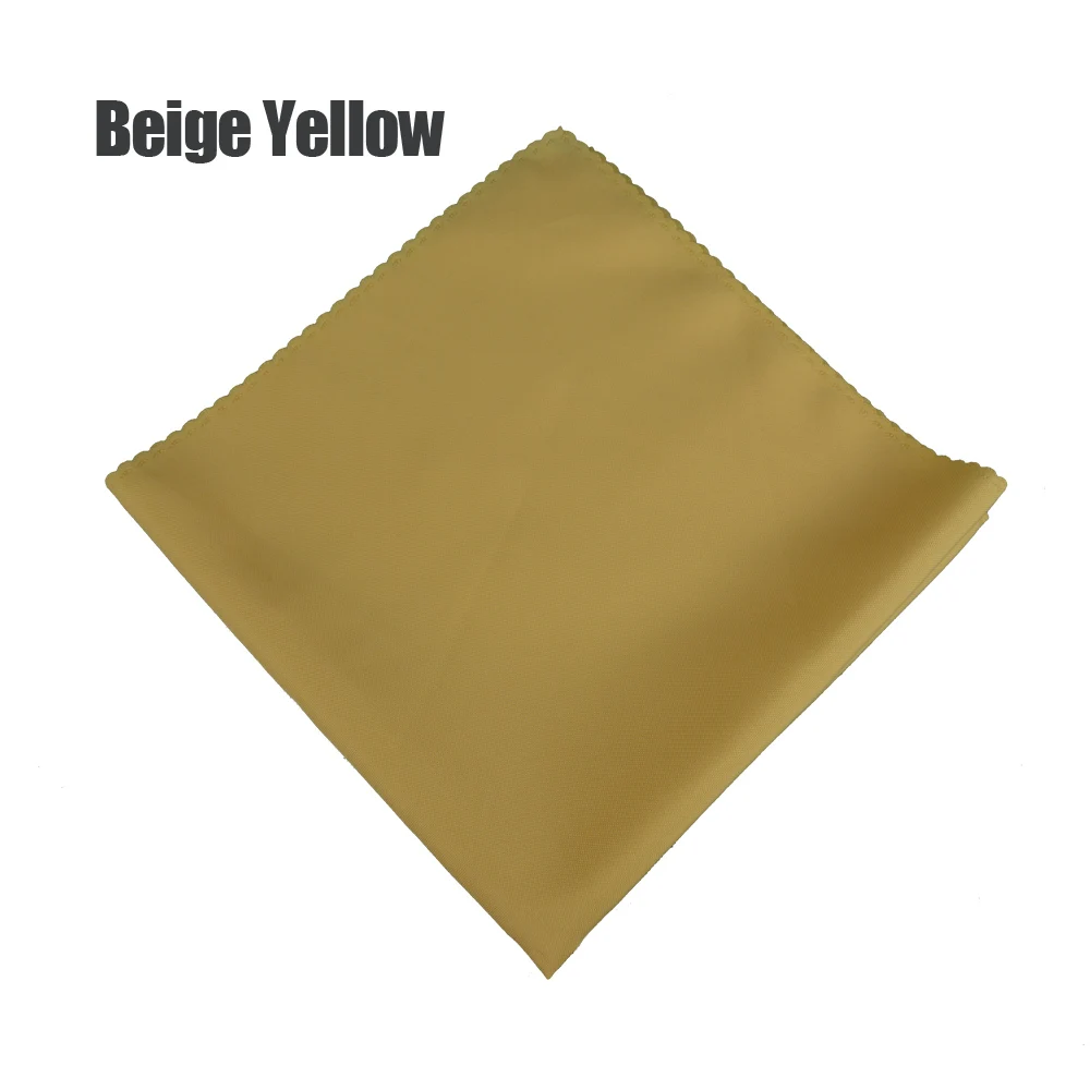 beige yellow Вечерние салфетки для Хэллоуина, 20 шт./лот, Черная/желтая/фиолетовая Полиэстеровая салфетка, свадебное украшение, 19 дюймов, складывающаяся ткань, EID, банкетная салфетка - Цвет: beige yellow