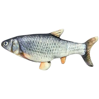 

Realistic Crucian Cat Toy Simulation Electric Doll Fish Funny Interactive Pets Chew Bite Supplies for Cat Kitty Kitten Fish Flop