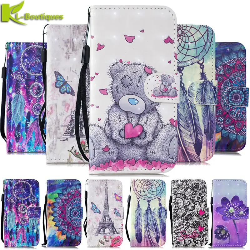

For Samsung Galaxy A20 Case Leather Flip Case sFor Samsung A20 A 20 A20E A20 e Cover Luxury 3D Painted Wallet Phone Case Couqe