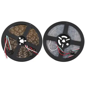 

5m/roll DC5V RGB 150led 300led ws2812IC built-in Individually Addressable 30/60leds/m 5050 RGB Dream Color LED Strip Li
