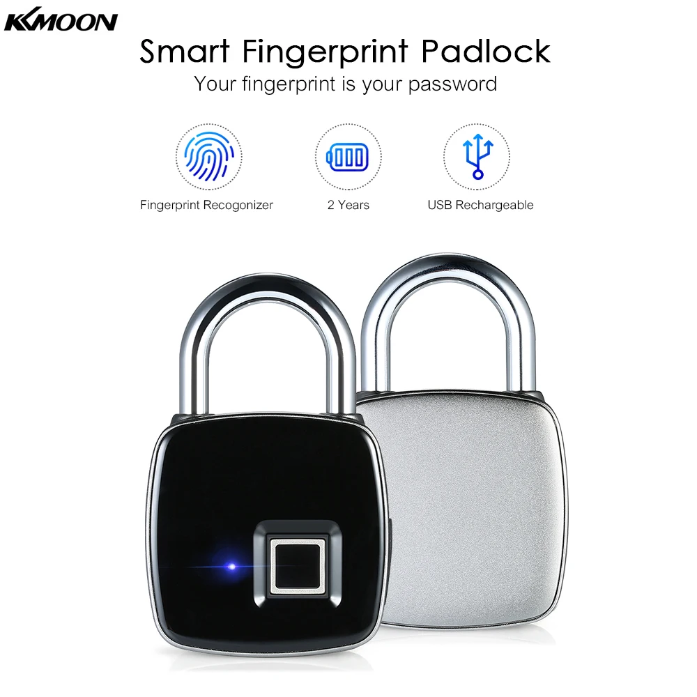 USB Перезаряжаемый смарт-замок без ключа с отпечатком пальца IP65 Водонепроницаемый Противоугонный замок для безопасности двери чехол для багажа Замок