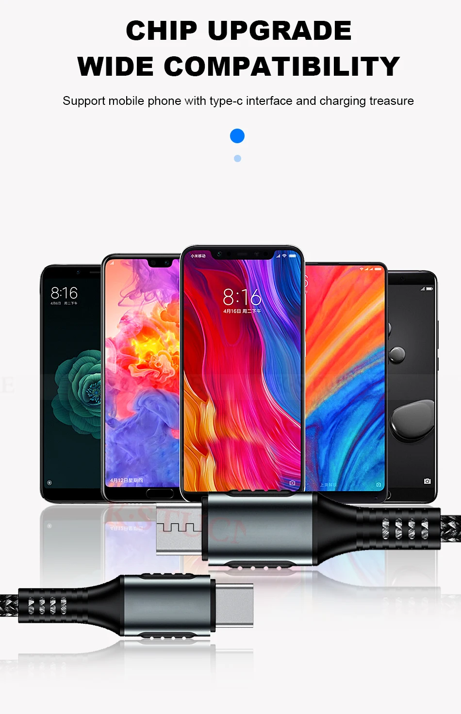 Кабель типа C для Micro USB для samsung Micro USB-type C, кабель для мужчин и женщин, совместимый USB-C для Macbook UsbC, быстрая зарядка данных