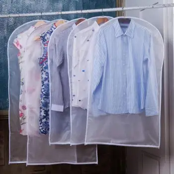 

5 Pieces Breathable Clothes Dust Cover with Zip Waterproof Dustproof Garment Covers Bags Moth Proof Damp-proof Storage Bag