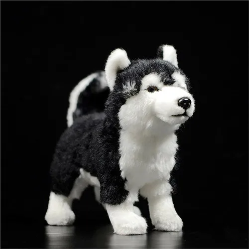 Fancytrader 11'' Fluffy Realistic Simulation Alaskan Malamute Dog Toy Doll Home Decoration Doll for Kids Photograph Prop 28x25cm (2)
