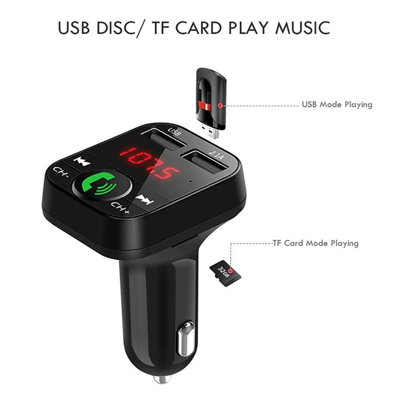 VicTsing Bluetooth Mp3 плеер fm-передатчик беспроводной радио адаптер USB зарядное устройство передатчик fm-модуль прикуриватель мощность