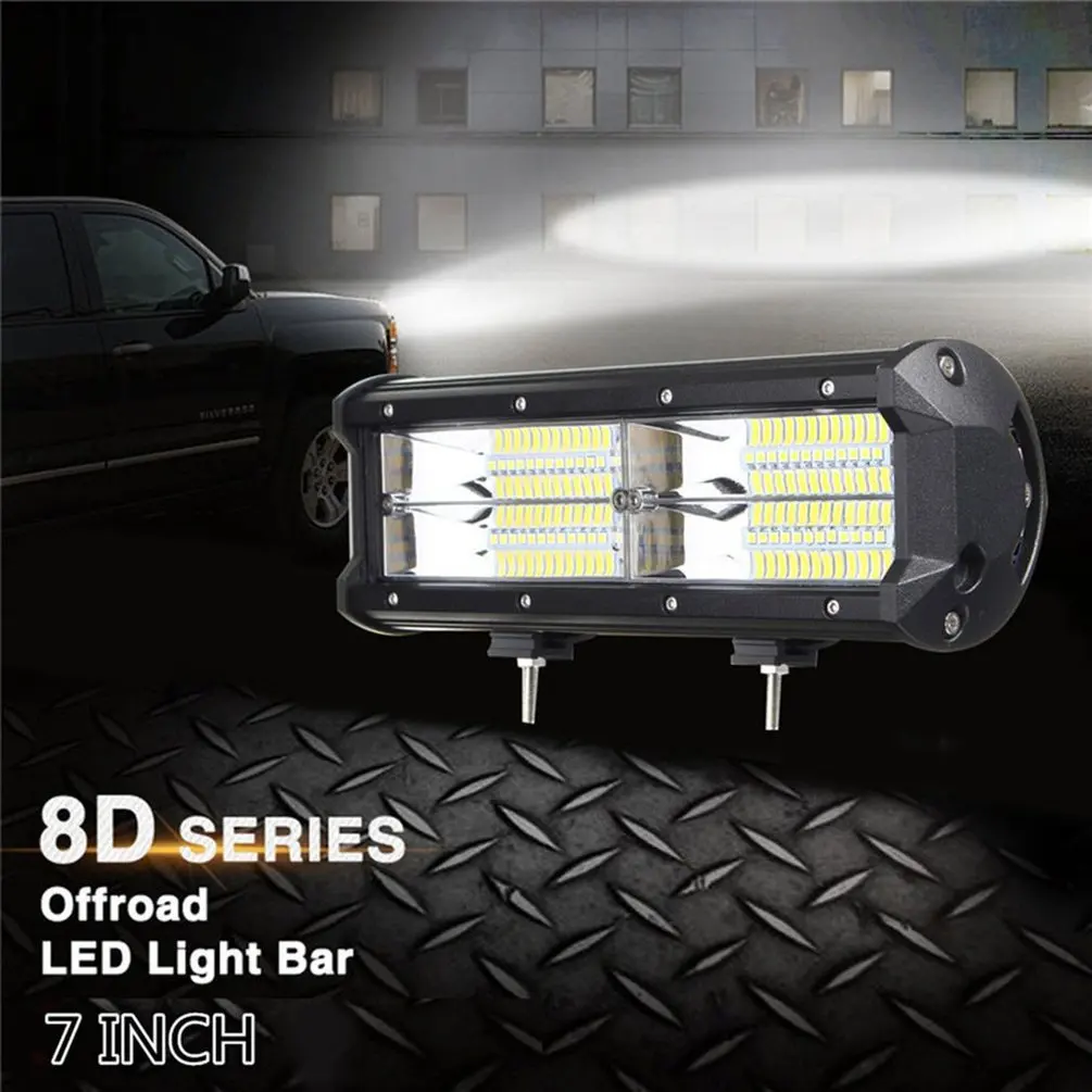7-дюймовый 216W 21600LM 8D светодиодный рабочий свет бар внедорожный фонарь Водонепроницаемый 4WD спортивный внедорожник вездеход лампа