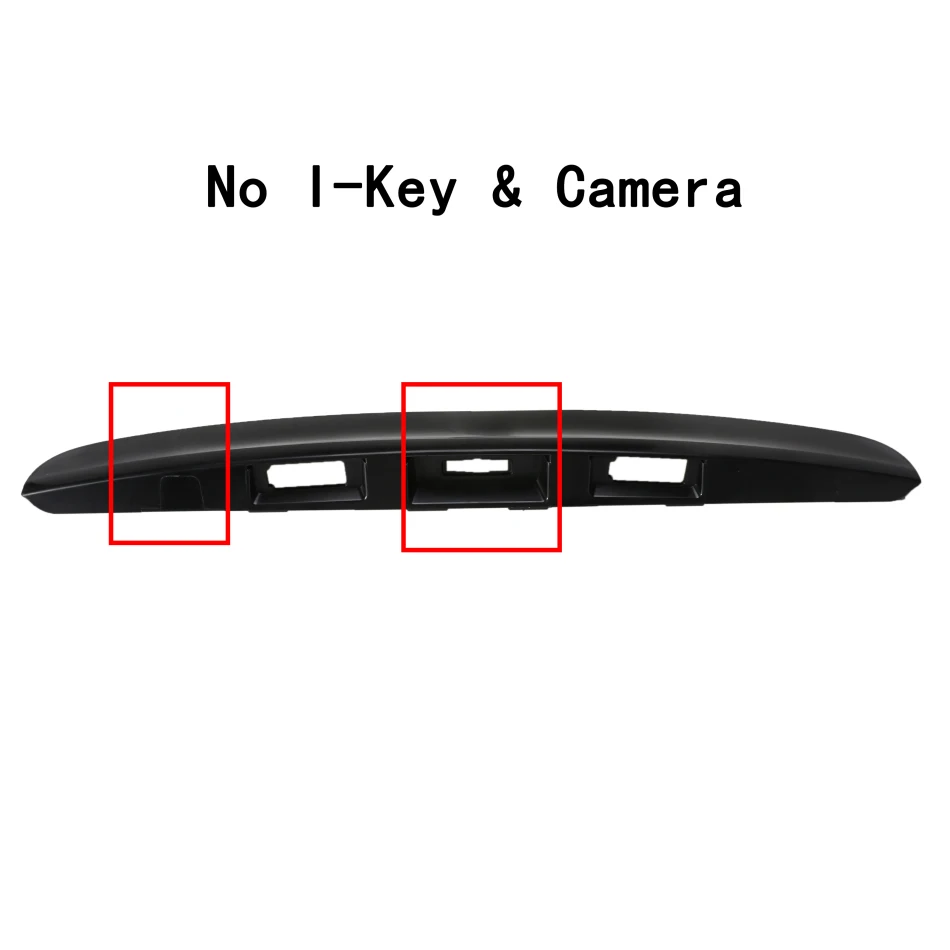 1 3 типа черная крышка багажника Ручка с/без I-key& отверстие для камеры для Nissan Qashqai J10 2007- пластиковая накладка - Цвет: 1