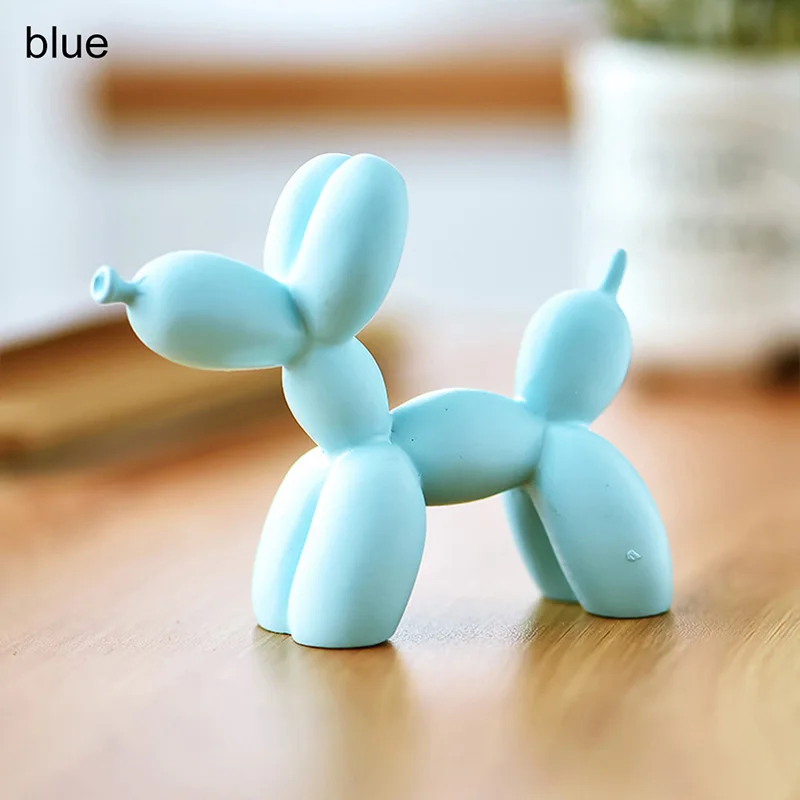 9*3.5*7.5cm Mini Resin Crafts Sculpture Gift Cute Balloon Dog Party Accessories Home Desktop Ornament Cake Dessert Decoration