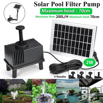

Solar-Powered Water Pump Kit 10V 1.8W Solar Panel Water Floating Solar Powered Fountain for Bird Bath Pond Garden Water Pump