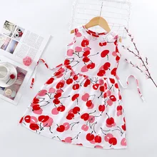  Girls Sleeveless Dress Cotton Embroidered Dress Autumn New 2~8 Years Old Child Dressed for Girls Dress Long Sleeve Promotion 