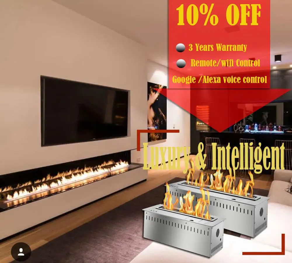 

hot sale 18 inches smart home automation fireplace remote control ethanol burner