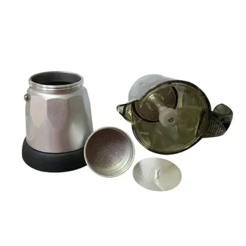 

3 to 6 Cup Electric Moka Coffee Pot Percolators Tool Filter Cartridge Aluminium Alloy Electrical Espresso Maker EU Plug