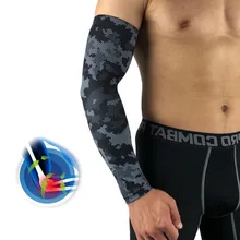 Камуфляжные черные спортивные эластичные нарукавники для баскетбола, волейбола, нарукавники, спортивные налокотники, гетры, 1 шт