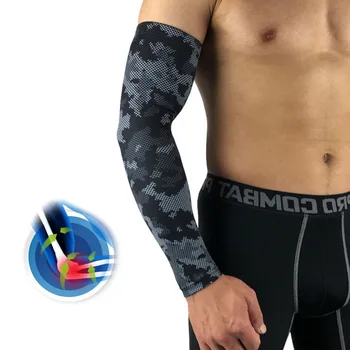 

DAYSELECT 1Pcs Camouflage Black Sports Elastic Arm Guard Basketball Volleyball Arm Sleeves Armband Sport Elbow Pads Arm Warmers